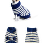 Striped Dog Coat Free Knitting Pattern