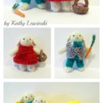 Tiny Bunny Couple Free Knitting Pattern