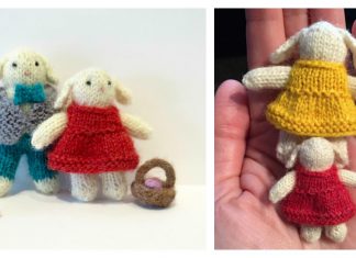 Tiny Bunny Couple Free Knitting Pattern