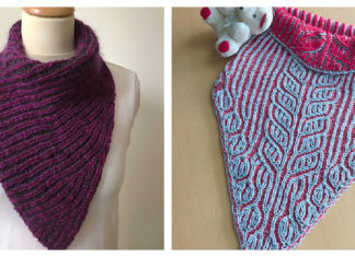 Triangle Brioche Cowl Free Knitting Pattern