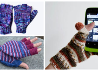 2 in 1 Fingerless Gloves & Mittens Free Knitting Pattern