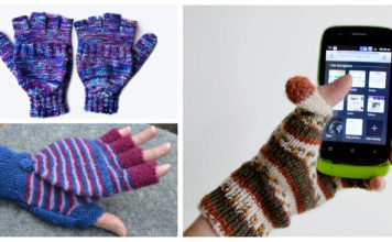 2 in 1 Fingerless Gloves & Mittens Free Knitting Pattern