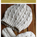 Cabled Baby Hat and Mittens Set Free Knitting Pattern