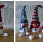 Christmas Cone Snowman Free Knitting Pattern