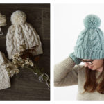 Classic Cabled Hat and Mittens Free Knitting Pattern