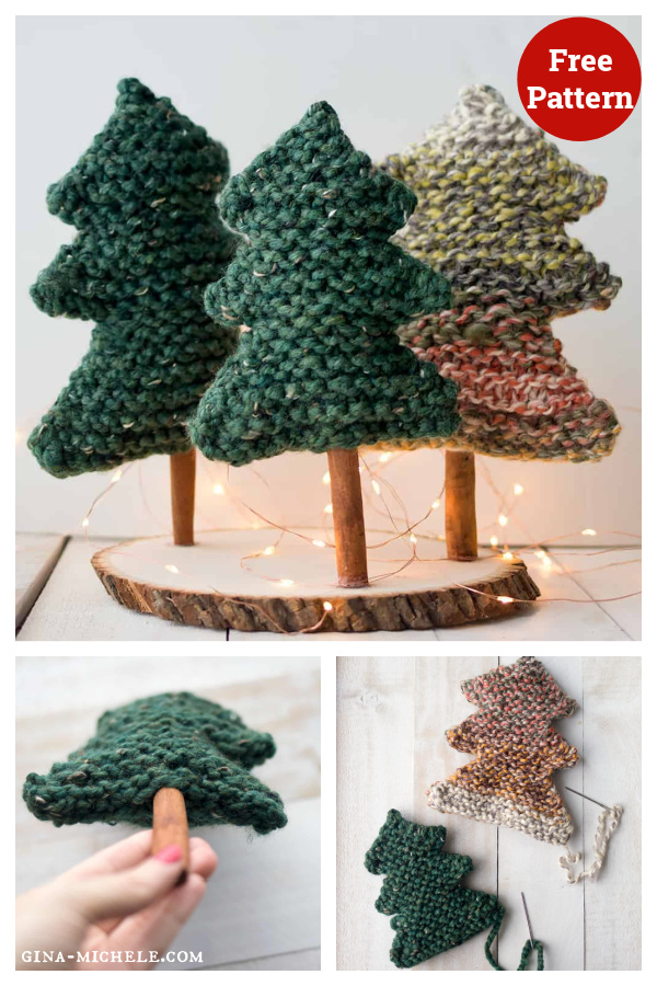Snow Trees Free Knitting pattern