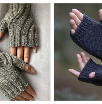 Easy Fingerless Mitts Free Knitting Pattern