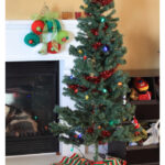 Mod Stripe Christmas Tree Skirt Free Knitting Pattern