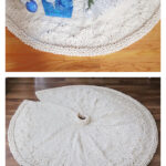Snowbell Christmas Tree Skirt Free Knitting Pattern