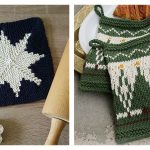 Christmas Potholders Free Knitting Pattern