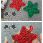 Five-Point Flat Star Free Knitting Pattern and Video Tutorial