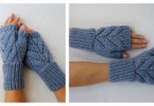 Leaves Fingerless Gloves Free Knitting Pattern