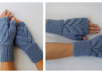 Leaves Fingerless Gloves Free Knitting Pattern