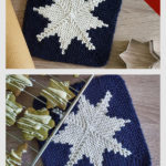 Pixel Star Potholder Free Knitting Pattern