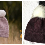 Simple Double Brim Beanie Hat Free Knitting Pattern