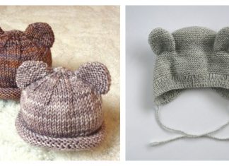 Bear Baby Hat Free Knitting Pattern