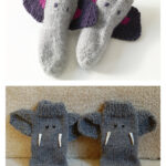 Child’s Elephant Socks Free Knitting Pattern