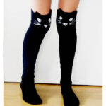 Thigh High Cat Socks Knitting Pattern