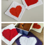Heart Washcloth Free Knitting Pattern