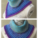 Rokeby Striped Bandana Cowl Free Knitting Pattern