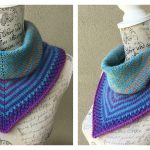 Striped Bandana Cowl Free Knitting Pattern