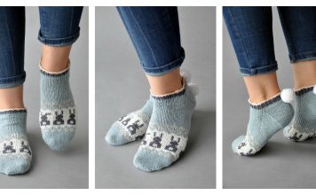 Bunny Ankle Socks Free Knitting Pattern