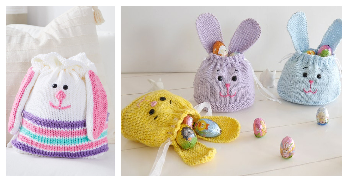 Bunny Gift Bag Free Knitting Pattern