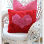 Heart Cushion Cover Free Knitting Pattern