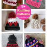 10+ Hearts Hat Knitting Patterns