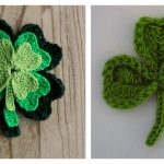 Lucky Shamrock Leaf Free Knitting Pattern and Paid f