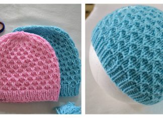 Mesh Stitch Hat Free Knitting Pattern
