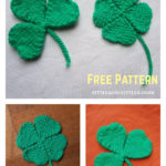Shamrock and Four Leaf Clover Free Knitting Pattern