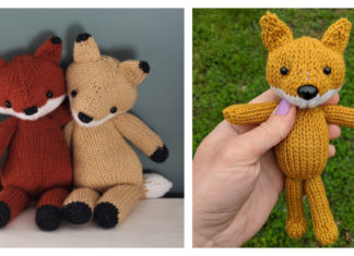 Amigurumi Fox Toy Softie Knitting Pattern