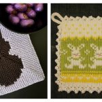 Bunny Potholder Free Knitting Pattern