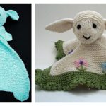 Little Lamb Lovey Blanket Free Knitting Pattern and Paid