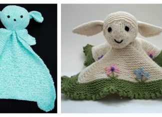 Little Lamb Lovey Blanket Knitting Pattern