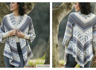 Triangular Cardigan Free Knitting Pattern