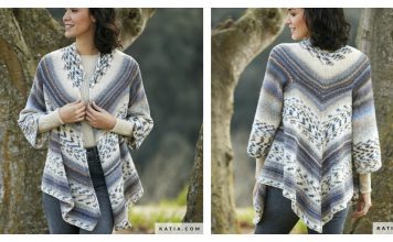 Triangular Cardigan Free Knitting Pattern