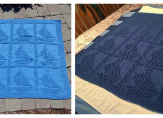 Sailboat Baby Blanket Free Knitting Pattern