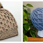 Smocking Stitch Hat Free Knitting Pattern