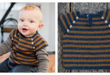 Stripes Baby Vest Free Knitting Pattern