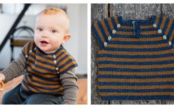 Stripes Baby Vest Free Knitting Pattern