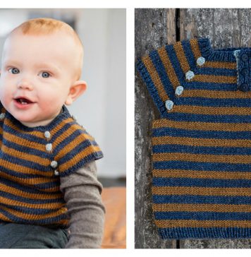 Stripes Baby Vest Free Knitting Pattern