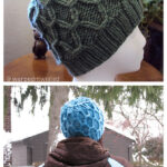Tree Bark Smocking Stitch Hat Free Knitting Pattern