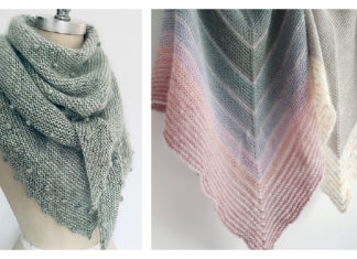 Triangle Garter Stitch Scarf Shawl Free Knitting Pattern