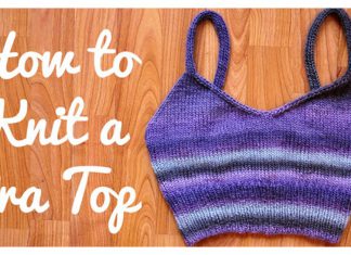 Bra Top Free Knitting Pattern and Video Tutorial