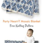 Mosaic Heart Blanket Free Knitting Pattern