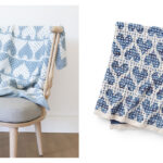 Mosaic Heart Blanket Free Knitting Pattern