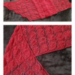 Red Leaf Vines Leaf Lace Shawl Knitting Pattern