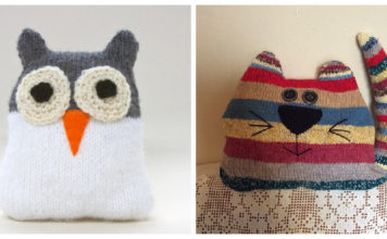 Adorable Animal Pet Pillow Free Knitting Pattern and Paid